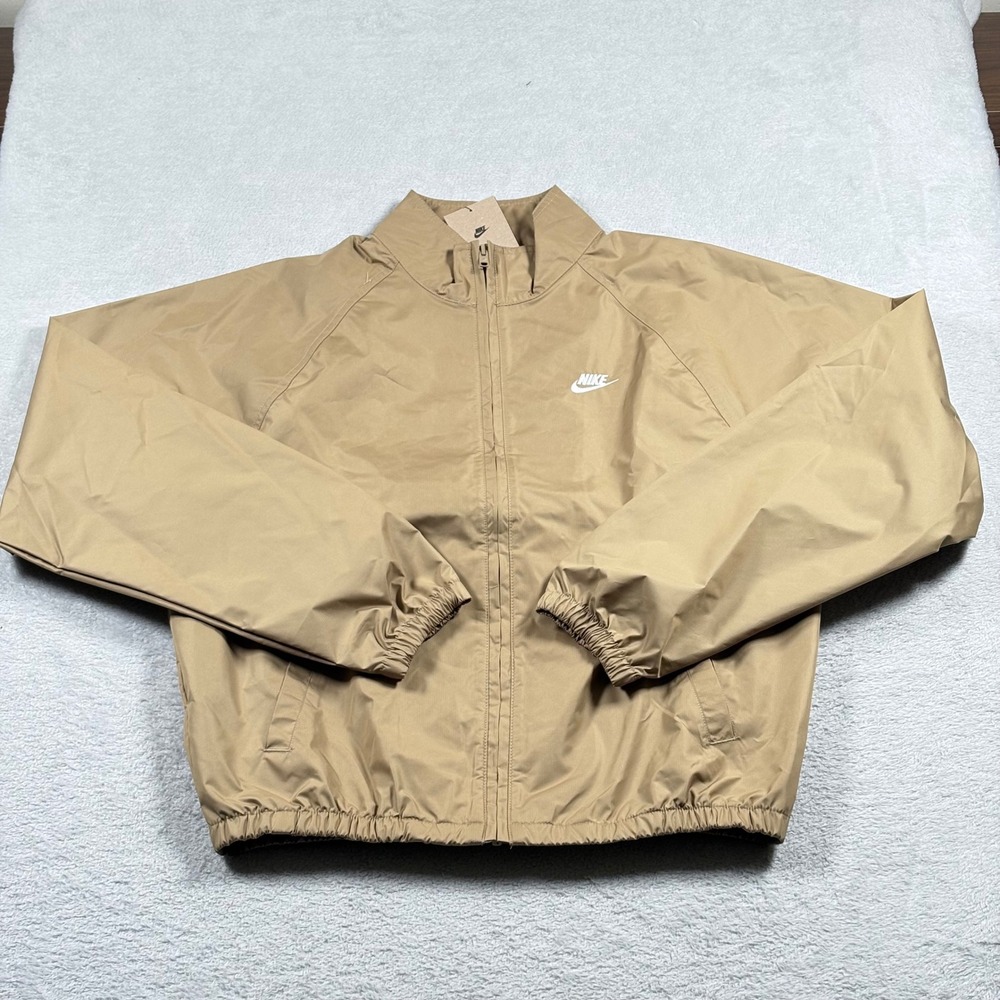 Nike Mens Sportswear Roscoe Full Zip Jacket Windbreaker Beige HV1139-297 Small